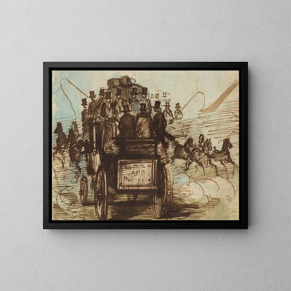 El coche de Brighton - Constantin Guys — cuadro enmarcado en la pared