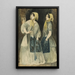 Two women with yellow scarves - Constantin Guys — framed artwork on a wall