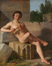 Un modelo tocando la flauta - Constantin Hansen — vista de la obra