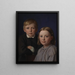 Jens Simmelkr Asmussen y Katrine Asmussen niños - Constantin Hansen — cuadro enmarcado en la pared