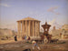 Piazza de la Bocca della Verità avec le soi-disant temple de Vesta à Rome - Constantin Hansen — vista de la obra