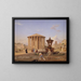 Piazza de la Bocca della Verità avec le soi-disant temple de Vesta à Rome - Constantin Hansen — cuadro enmarcado en la pared