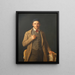 Retrato de Gottlieb Bindesbøll - Constantin Hansen — cuadro enmarcado en la pared