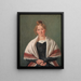 Retrato de Hanne Wanscher née Wegener - Constantin Hansen — cuadro enmarcado en la pared