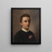 Portrait of the future assistant professor and doctoral student August Weis - Constantin Hansen — framed artwork on a wall