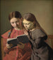 Las hermanas artistas Signe y Henriette leyendo un libro - Constantin Hansen — vista de la obra