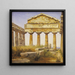 El templo de Atenea en Paestum - Constantin Hansen — cuadro enmarcado en la pared