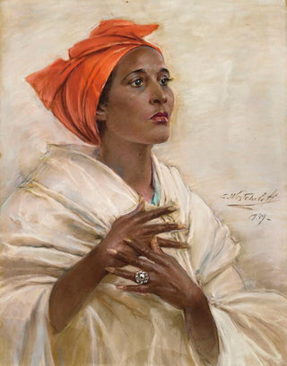 Constantin Westchiloff - Woman in a red head tie.webp