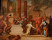 Mythological scene painting of a tomb in a landscape with classical ruins - Continental School — artwork view