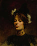 retrato de una mujer con collar adornado con joyas - Escuela Continental — vista de la obra