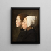 Portrait of Two Girls - Continental School — framed artwork on a wall