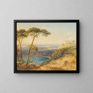 Copley Fielding - Lake Nemi with Pontine Marshes in the Background.webp