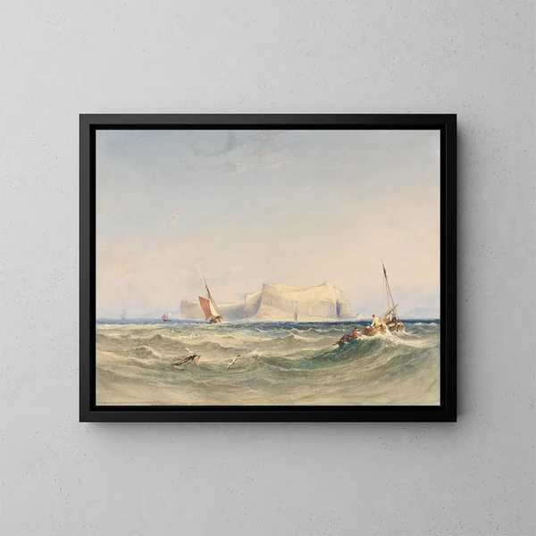 Embarkation for Staffa - Copley Fielding — framed artwork on a wall