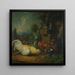 Gallos y gatos - Jacob Samuel Beck — cuadro enmarcado en la pared