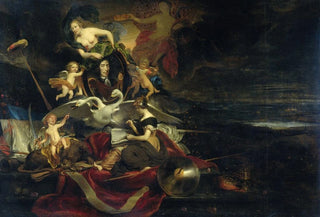 Cornelis Bisschop - Allegory on the Dutch Raid on the Medway 1667 with a Portrait of Cornelis de Witt.webp