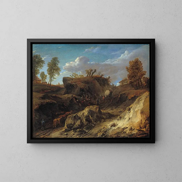 El camino hueco - Cornelis Huysmans — cuadro enmarcado en la pared