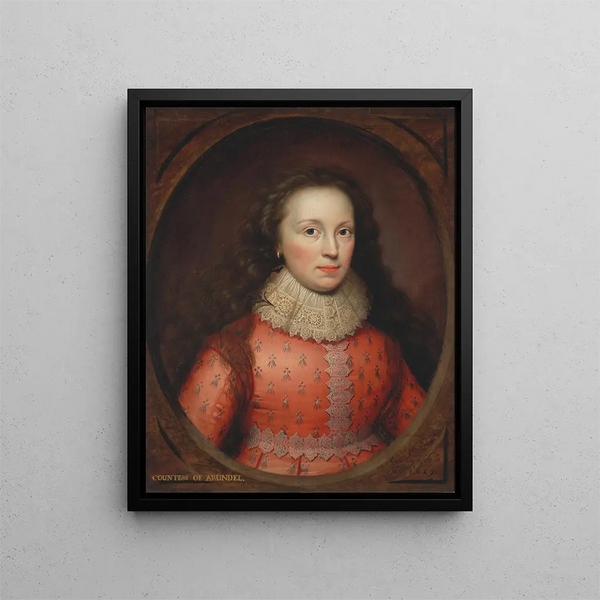 Martha Temple Lady Penyston - Cornelis Jonson van Ceulen — framed artwork on a wall