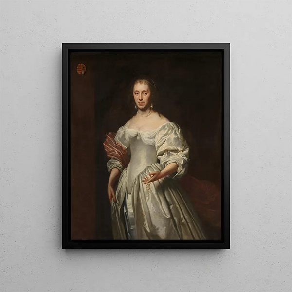 Portrait of Cornelia Craen van Haeften - Cornelis Jonson van Ceulen — framed artwork on a wall