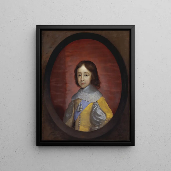 Guillaume III, prince d'Orange enfant - Cornelis Jonson van Ceulen — framed artwork on a wall