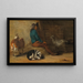 a peasant resting with a dog and goats nearby - Cornelis Saftleven — framed artwork on a wall