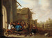 Figures devant une auberge de village - Cornelis Saftleven — artwork view