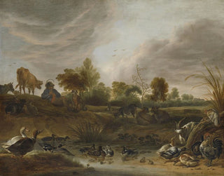 Cornelis Saftleven - Landscape with animals.webp