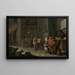 Que persigue a una vaca - Cornelis Saftleven — cuadro enmarcado en la pared