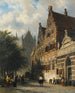 Le Kerkgracht en Leiden - Cornelis Springer — vista de la obra