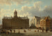 El Palacio Real y la Nieuwe Kerk en la plaza Dam en Ámsterdam - Cornelis Springer — vista de la obra