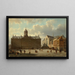 El Palacio Real y la Nieuwe Kerk en la plaza Dam en Ámsterdam - Cornelis Springer — cuadro enmarcado en la pared