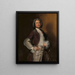 retrato de Isaac Sweers, oficial en jefe de Ámsterdam y gobernador de la Compañía Neerlandesa de las Indias Orientales - Cornelis Troost — cuadro enmarcado en la pared