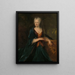 retrato de Louise Christina Trip, esposa de Gerrit Sichterman - Cornelis Troost — cuadro enmarcado en la pared