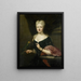 Portrait painting of Maria Magdalena Stavenisse, wife of Jacob de Witte d'Elkerzee, counselor of Zierikzee - Cornelis Troost — framed artwork on a wall