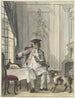Man at table with a glass of wine and a bone - Cornelis Troost — artwork view