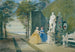 View of a park with two young ladies near a Hercules statue - Cornelis Troost — artwork view