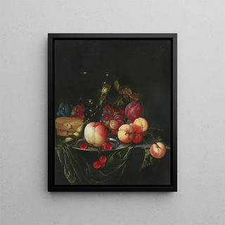 Cornelis de Heem - Still life with pears grapes and plums.webp