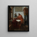 interior con un hombre en kimono japonés - Cornelis de Man — cuadro enmarcado en la pared