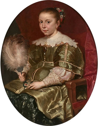 Cornelis de Vos - Portrait de jeune fille lventail.webp