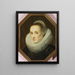 Retrato de Margarita de Vos - Cornelis de Vos — cuadro enmarcado en la pared