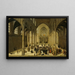 Interior church painting with Christ preaching to a congregation - Cornelis van Dalem — framed artwork on a wall
