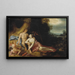 Venus y Adonis - Cornelis van Haarlem — cuadro enmarcado en la pared
