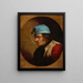 a Settler with a Blue Tuque and Pipe - Cornelius David Krieghoff — framed artwork on a wall