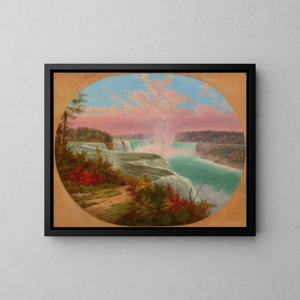 L'artiste à Niagara - Cornelius David Krieghoff — framed artwork on a wall