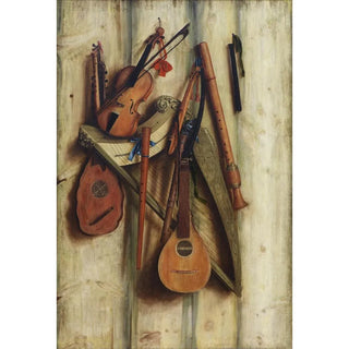 Cornelius Norbertus Gijsbrechts - Board Partition With Musical Instruments Trompe Loeil.webp