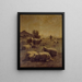 El rebaño – Cornelius van Leemputten — ovejas y pastor en un paisaje, lámina enmarcada en la pared