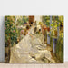 Reproducción del cuadro Cosiendo la vela - Joaquín Sorolla