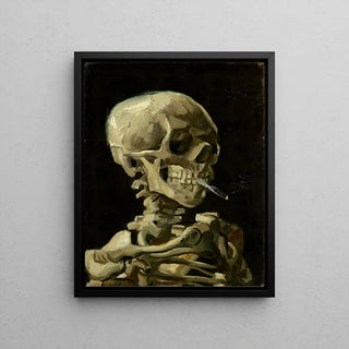 Reproduction tableau | Crâne de squelette fumant une cigarette - Vincent Van Gogh | Poster - Toile - Aluminium
