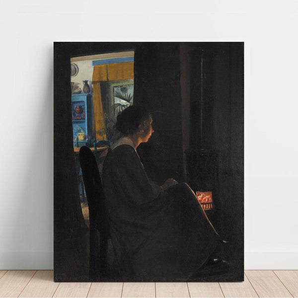 Reproduction of the painting Twilight Painting. The artist's wife - Laurits Andersen Ring