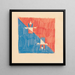 Croquis divers pour dessus de table incrustés Design avec motif cubique rouge et bleu - Winold Reiss — wall display of the artwork