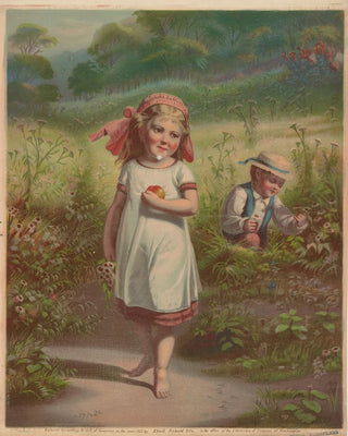 Crosby - Little girl and a little boy picking fruits and flowers.webp